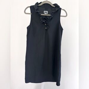 Mud Pie Sleeveless Black Ruffle Blouse